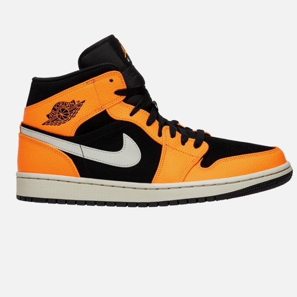 Air Jordan 1 Mid Size 10 Mens Black/ Cone - Picture 12 of 12